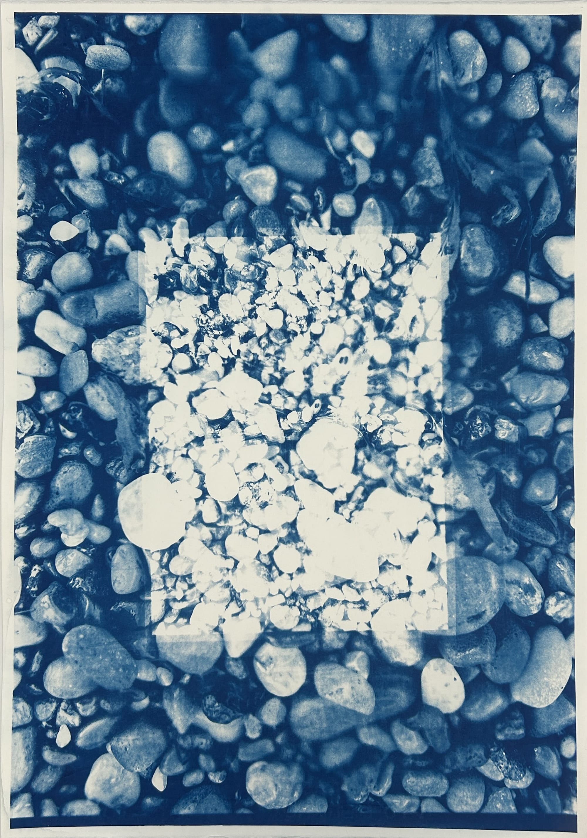 Pebble Cyanotypes No. 1 — No. 5