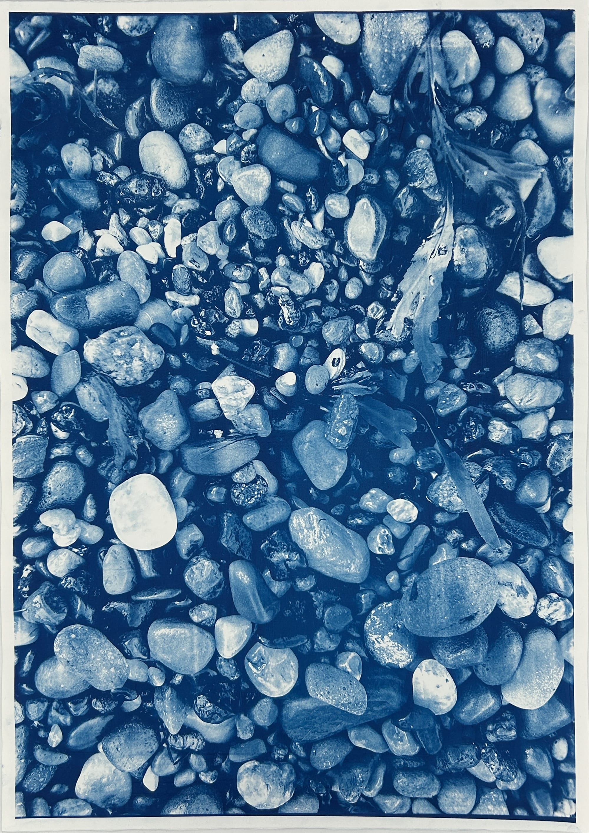 Pebble Cyanotypes No. 1 — No. 5